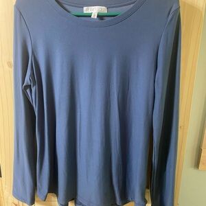 Planet Gold Navy Long Sleeve Shirt- NWOT